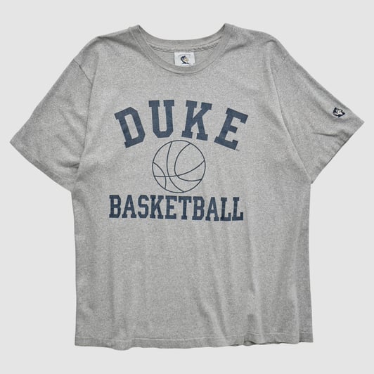 Duke Blue Devils Cotton Exchange 2000s T-shirt - Heather Gray - L by Fanatics Real Vintage