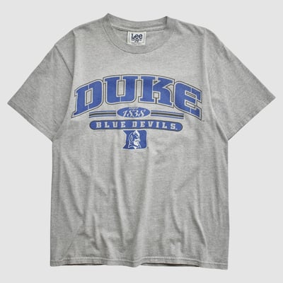 Duke Blue Devils Lee Apparel 90s T-shirt - Heather Gray - S by Fanatics Real Vintage