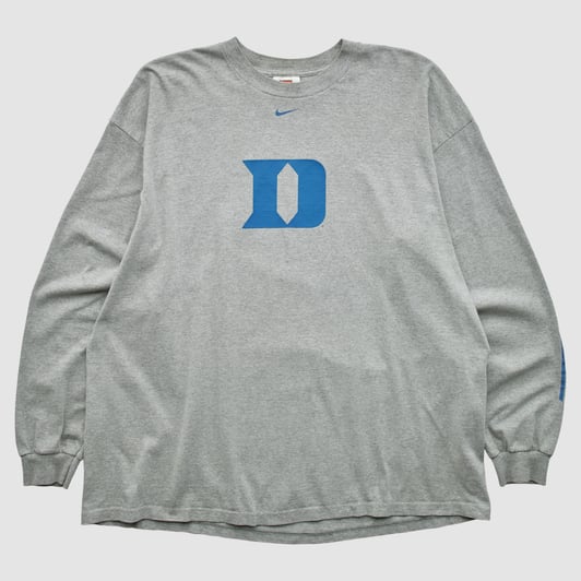 Duke Blue Devils Nike 2000s Long Sleeve T-shirt - Heather Gray - 2XL by Fanatics Real Vintage