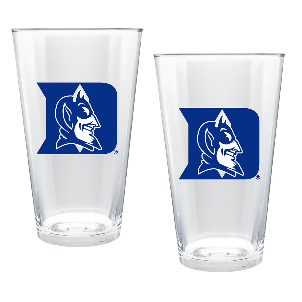 Duke Blue Devils Two-Piece 16oz. Double Play Pint Glass Set