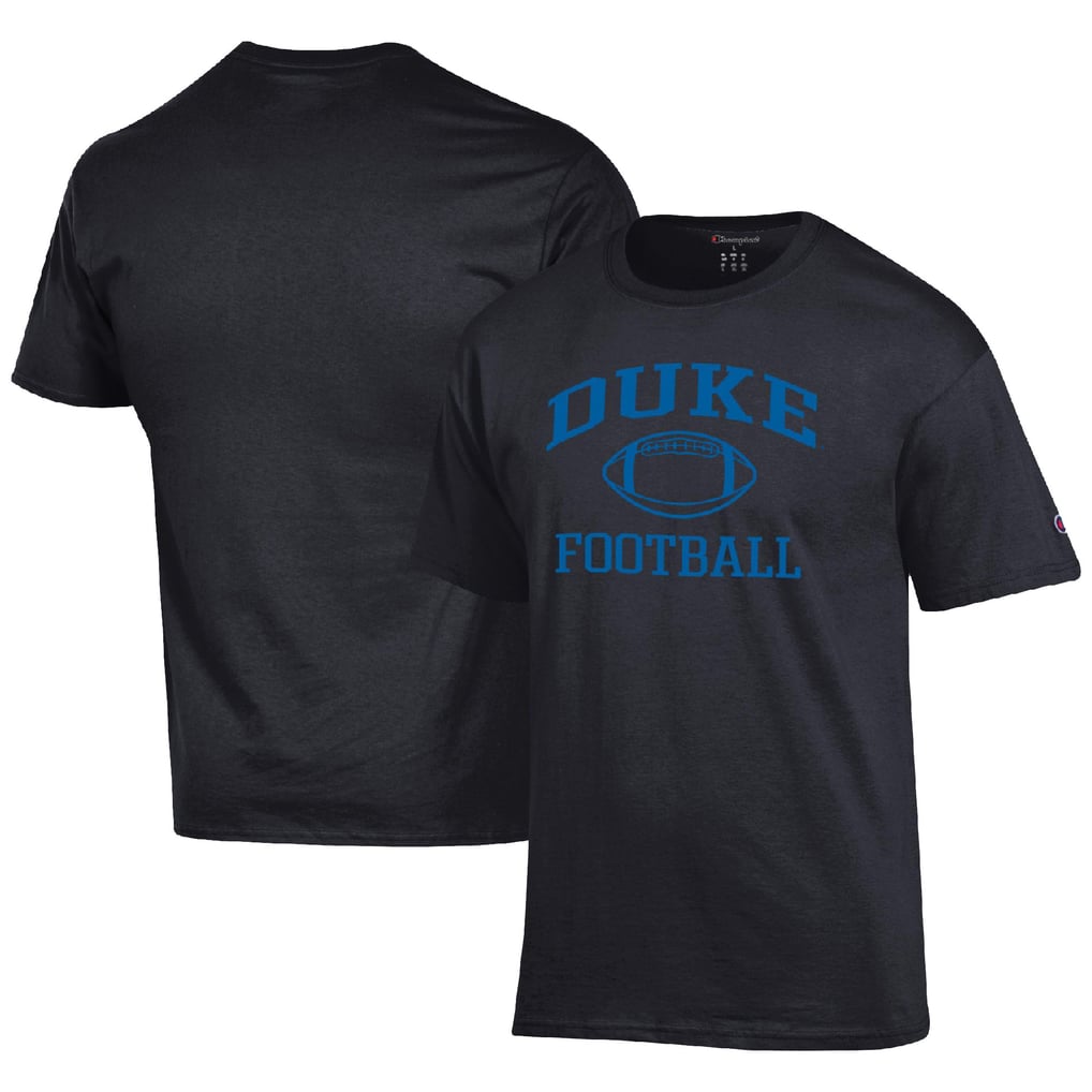 Duke Blue Devils Champion Football Icon  T-Shirt - Black