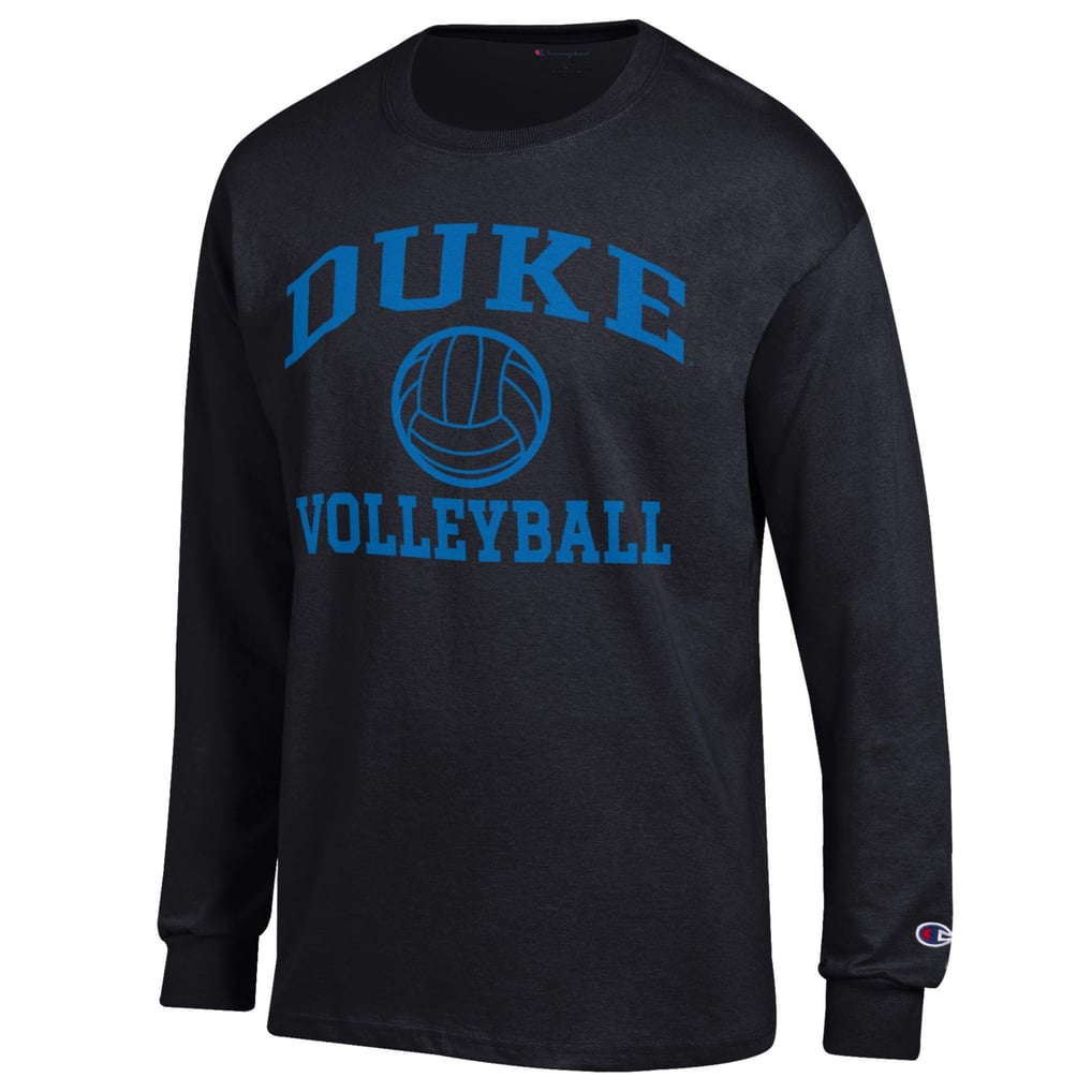  Duke Blue Devils Champion Icon Logo Volleyball Long Sleeve T-Shirt - Black