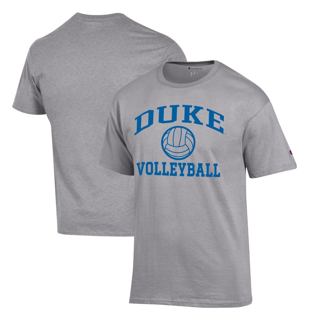  Duke Blue Devils Champion Icon Logo Volleyball T-Shirt - Gray