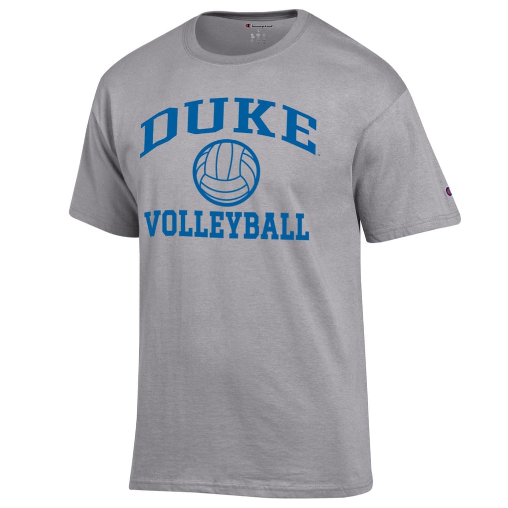  Duke Blue Devils Champion Icon Logo Volleyball T-Shirt - Gray