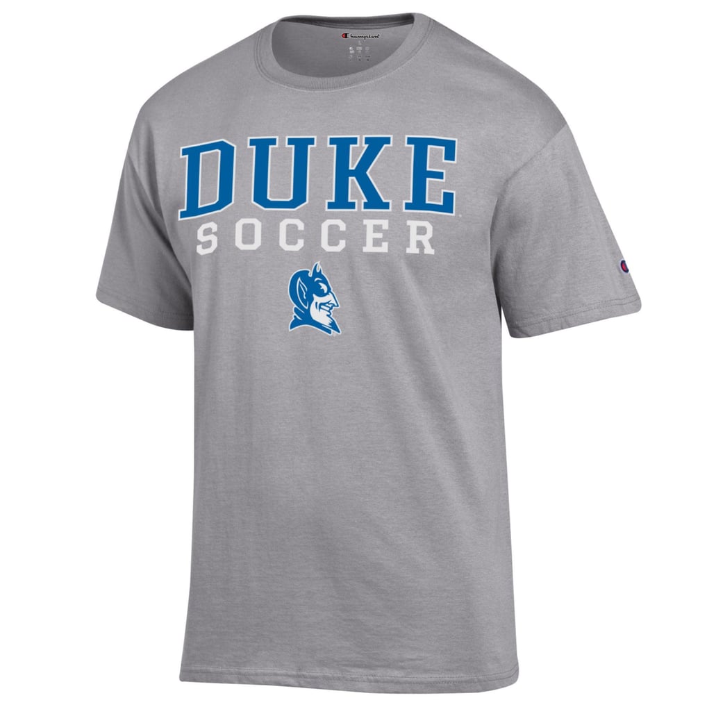  Duke Blue Devils Champion Stacked Logo Soccer T-Shirt - Gray