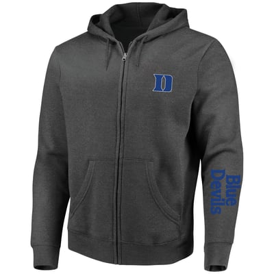 Duke Blue Devils Champion Big & Tall Full-Zip Hoodie - Heather Charcoal