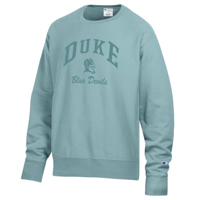 Duke Blue Devils Champion Garment Dye Reverse Weave Sweatshirt - Mint