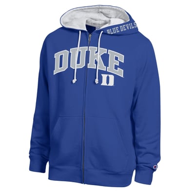 Duke Blue Devils Champion Arch Logo Full-Zip Fleece Hoodie - Royal