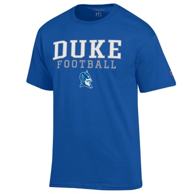 Duke Blue Devils Champion Football Stack T-Shirt - Royal