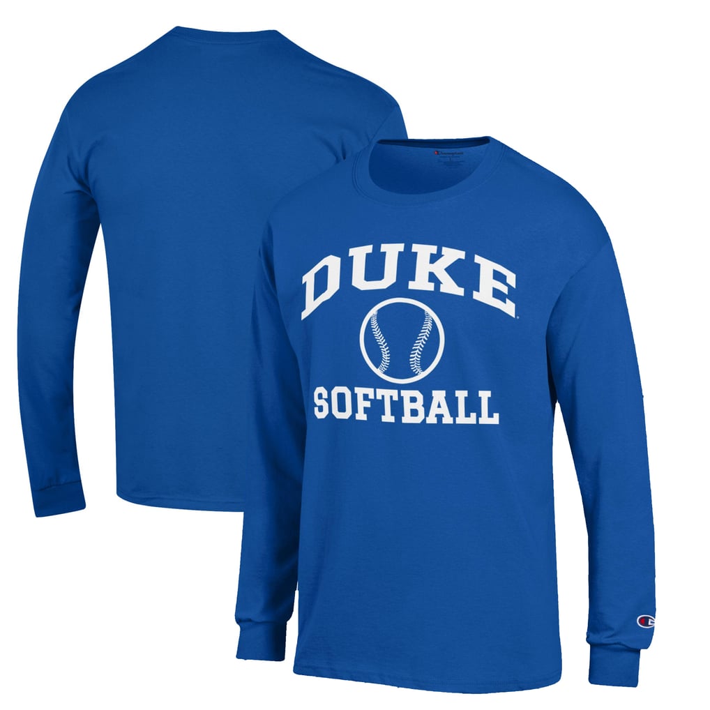  Duke Blue Devils Champion Icon Logo Softball Long Sleeve T-Shirt - Royal