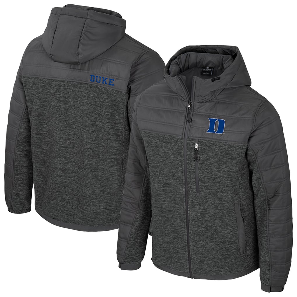 Duke Blue Devils Colosseum Nightman Full-Zip Hoodie Puffer Jacket - Charcoal