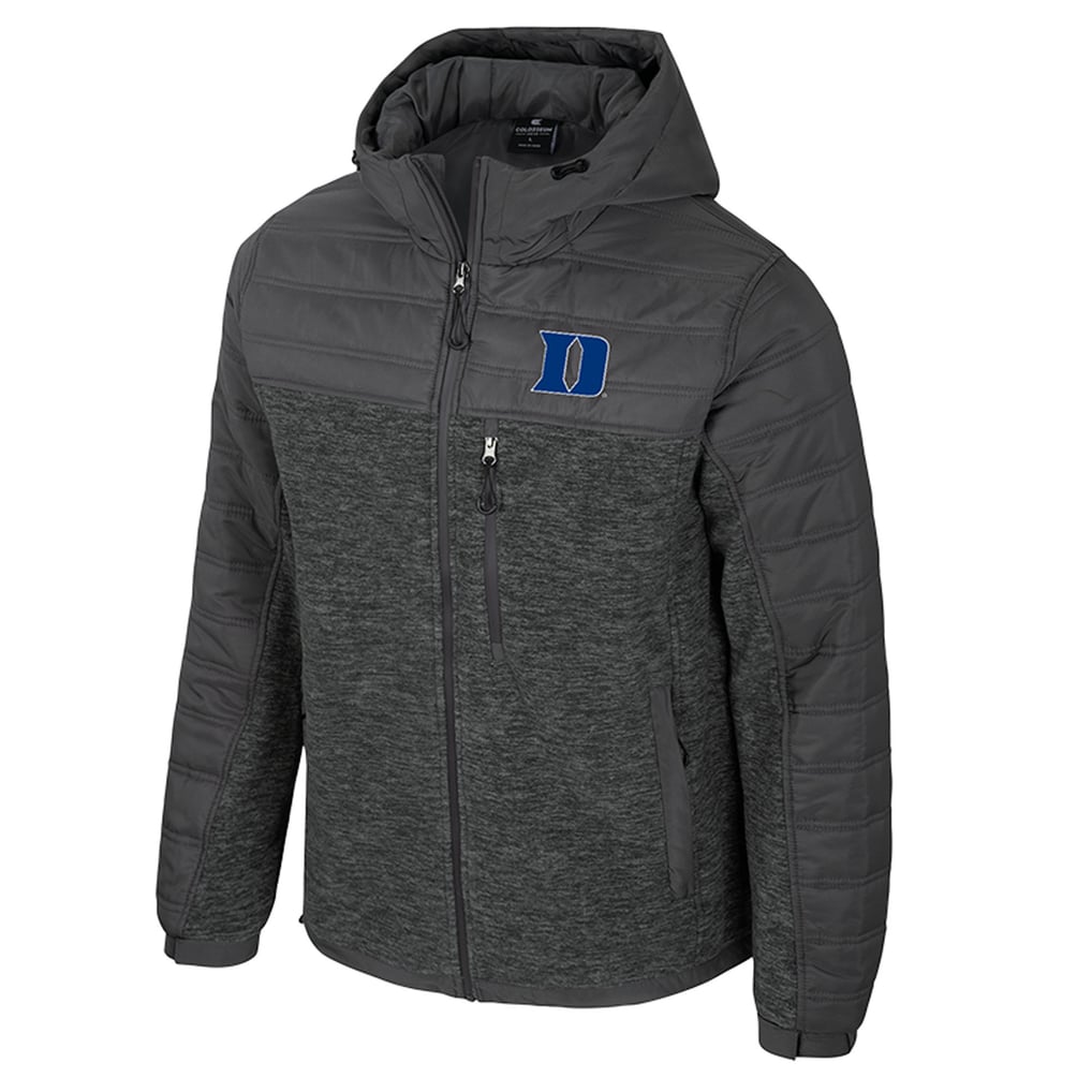 Duke Blue Devils Colosseum Nightman Full-Zip Hoodie Puffer Jacket - Charcoal