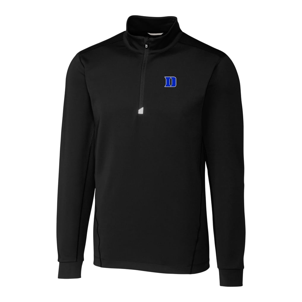 Duke Blue Devils Cutter & Buck Traverse Stretch Eco DryTec Quarter-Zip Top - Black