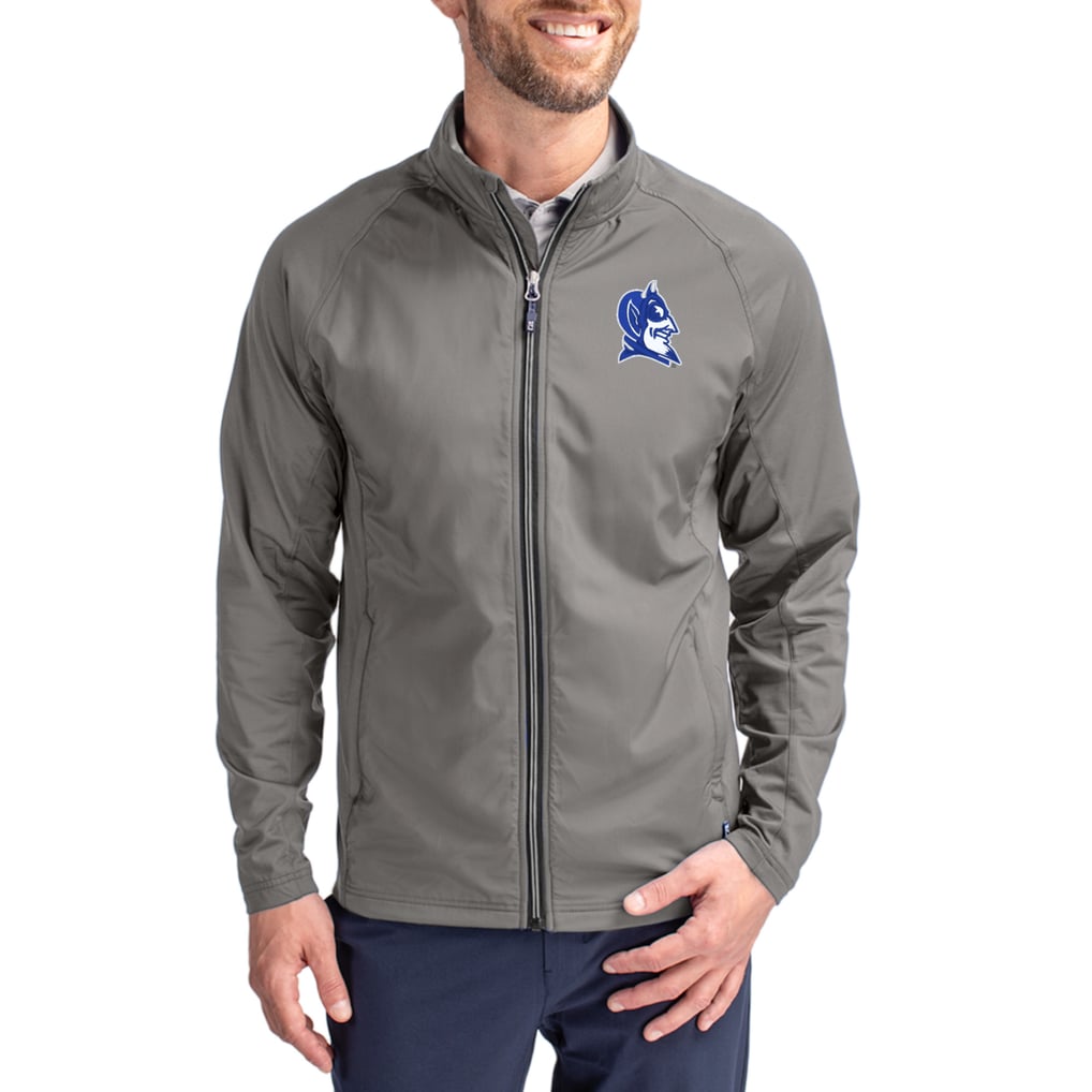 Duke Blue Devils Cutter & Buck  Adapt Eco Hybrid Recycled Full-Zip Jacket - Gray