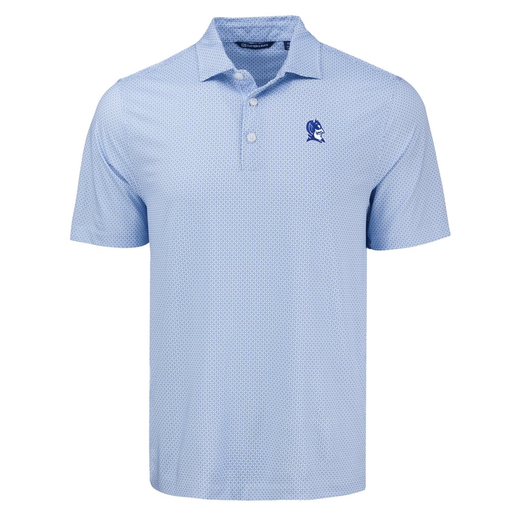 Duke Blue Devils Cutter & Buck Pike Eco Diamond Dot Print Recycled Polo - Royal