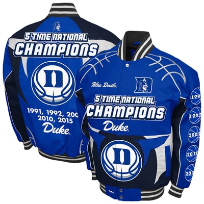 Duke Blue Devils Franchise Club Commemorative Cotton Twill Full-Snap Jacket - Royal
