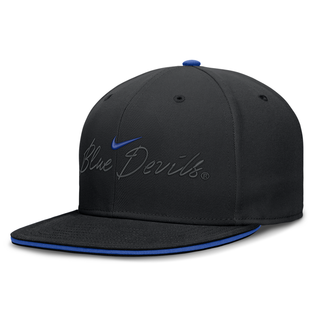 Duke Blue Devils Nike Dri-FIT Primetime Script Fitted Hat - Black