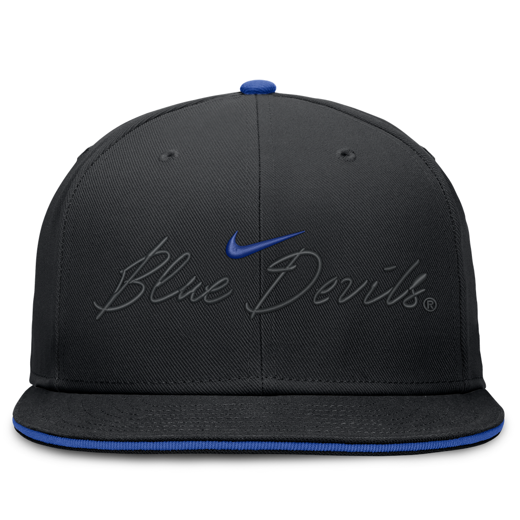 Duke Blue Devils Nike Dri-FIT Primetime Script Fitted Hat - Black