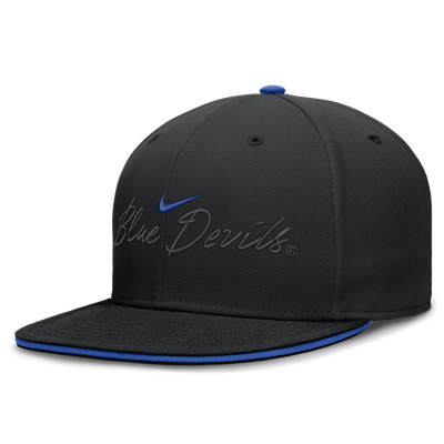 Duke Blue Devils Nike Dri-FIT Primetime Script Fitted Hat - Black