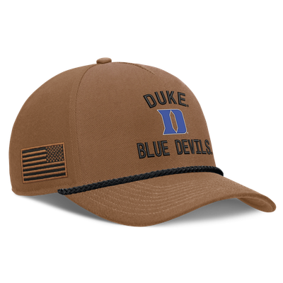 Duke Blue Devils Nike 2026 Military Appreciation Rope Rise Adjustable Hat - Brown