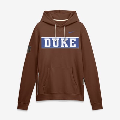 Duke Blue Devils Nike 2026 Military Appreciation Sideline Standard Issue Dri-FIT Hoodie - Brown