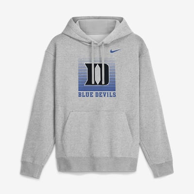  Duke Blue Devils Nike Primetime Gradient Square Club Hoodie - Heather Gray