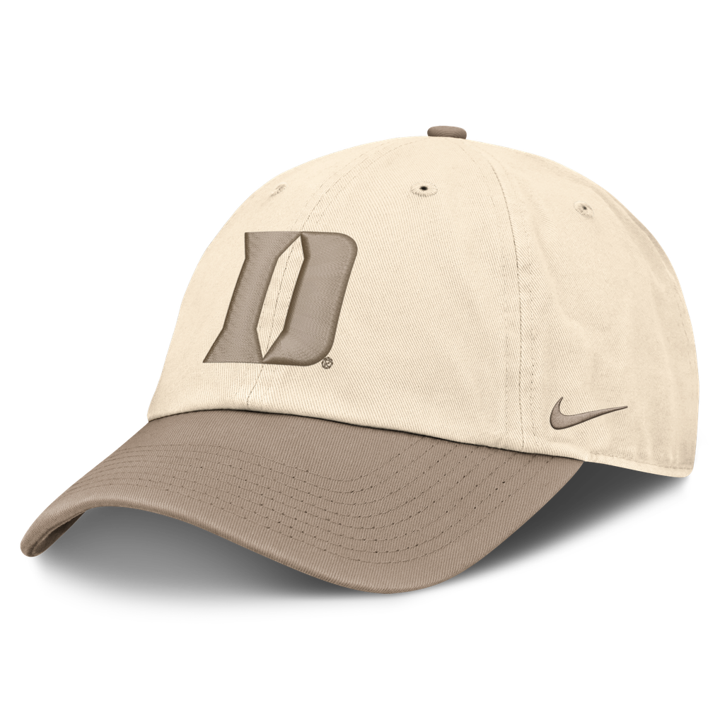 Duke Blue Devils Nike Two-Tone Club Adjustable Hat - Natural/Khaki