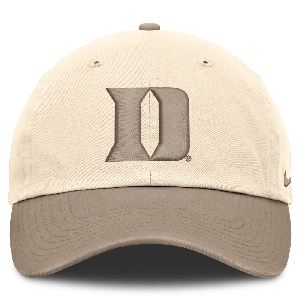 Duke Blue Devils Nike Two-Tone Club Adjustable Hat - Natural/Khaki