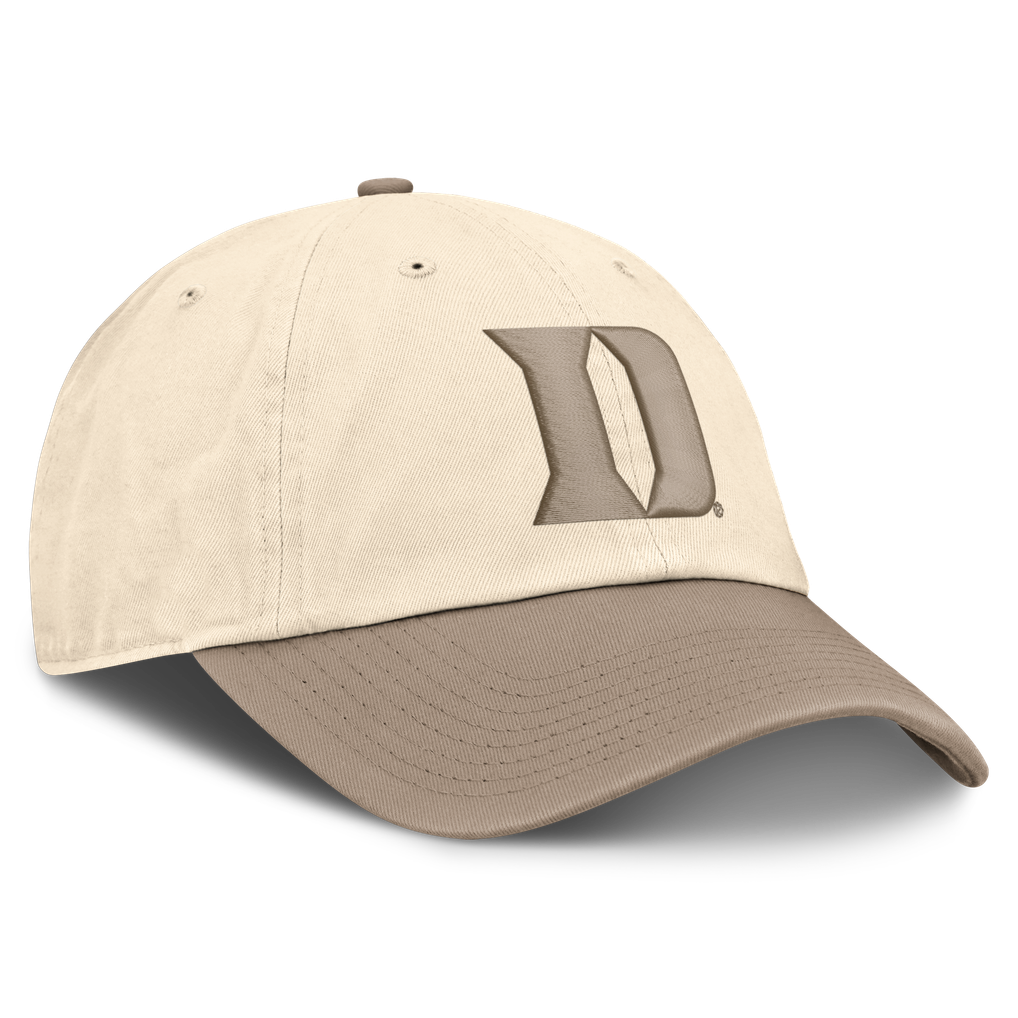 Duke Blue Devils Nike Two-Tone Club Adjustable Hat - Natural/Khaki