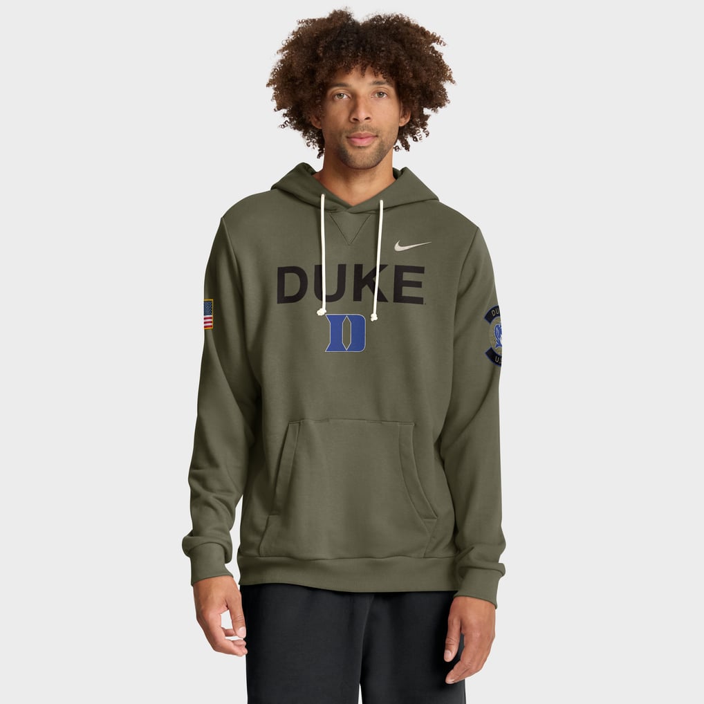 Duke Blue Devils Nike 2025 Military Appreciation Standard Issue Dri-FIT Hoodie - Olive