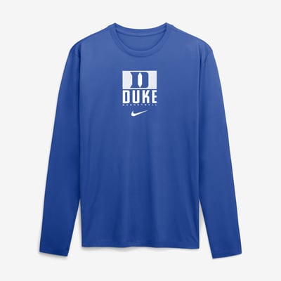  Duke Blue Devils Nike Courtside Legend Dri-FIT Long Sleeve T-Shirt - Royal