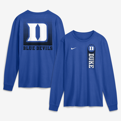  Duke Blue Devils Nike Primetime Long Sleeve T-Shirt - Royal