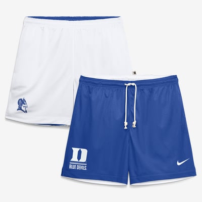  Duke Blue Devils Nike Courtside Reversible Dri-FIT Shorts - Royal/White