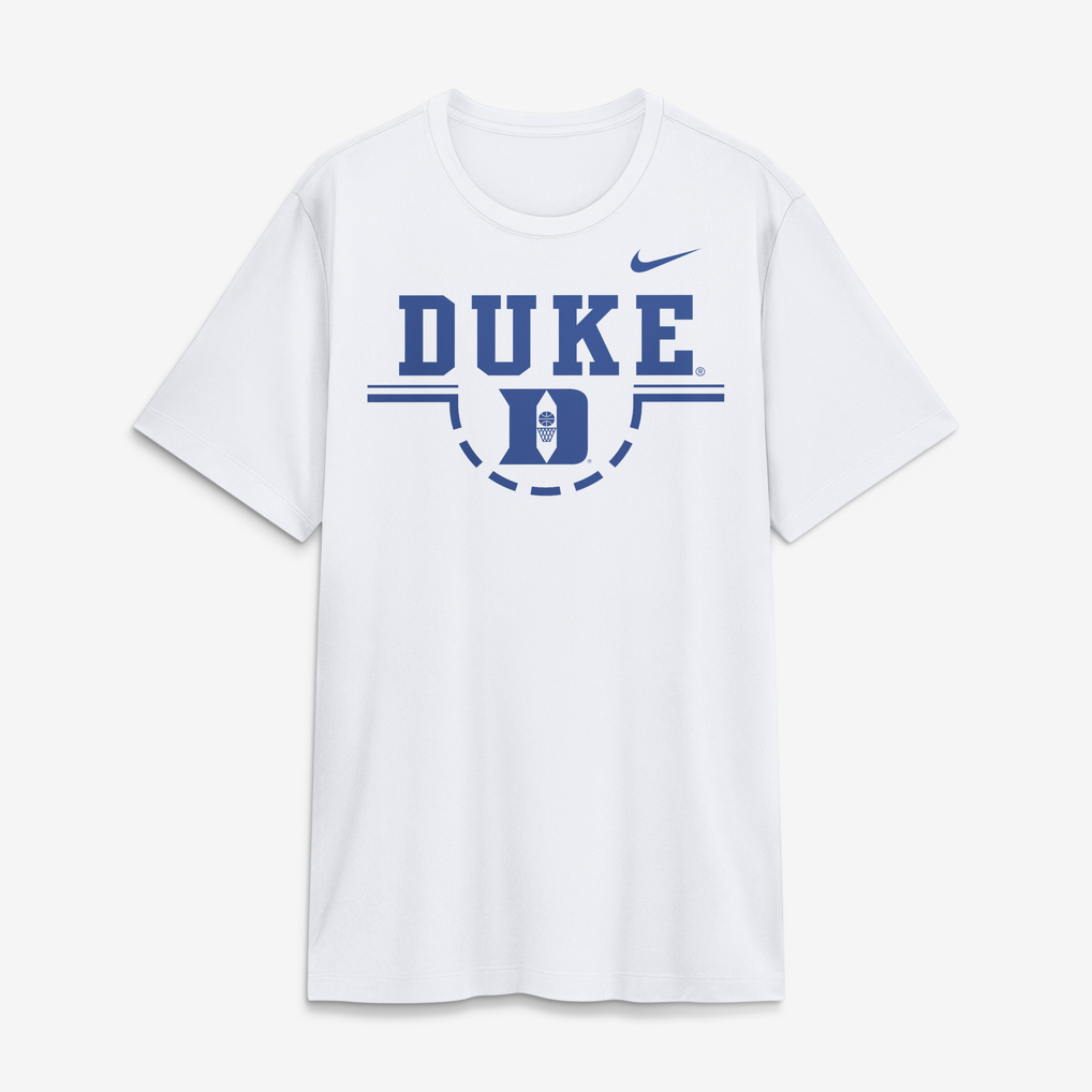  Duke Blue Devils Nike Courtside Legend T-Shirt - White