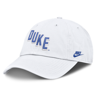  Duke Blue Devils Nike Legacy Letter & Mascot Club Adjustable Hat - White