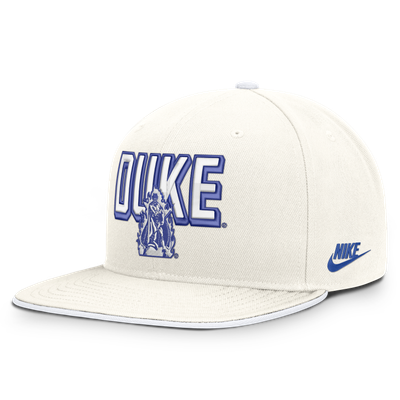  Duke Blue Devils Nike Legacy Letter & Mascot Pro Snapback Hat - White