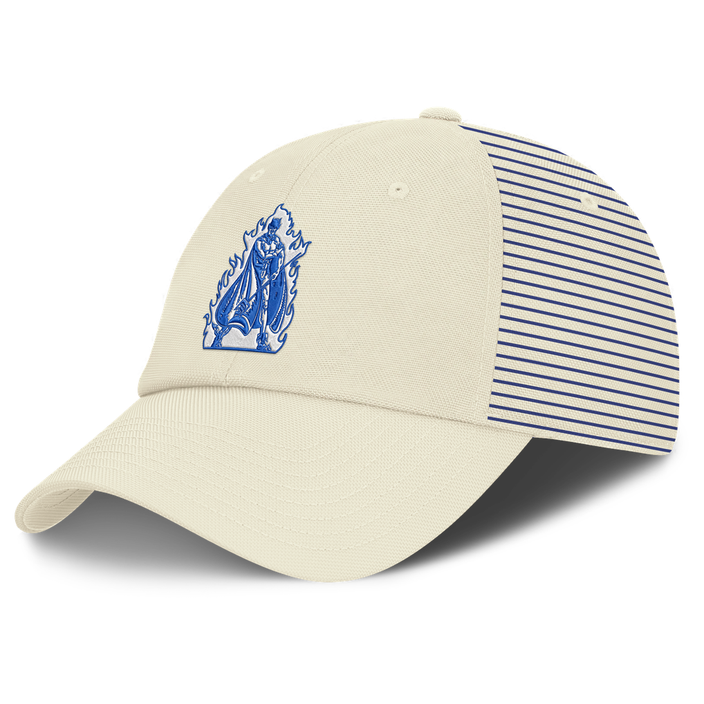 Duke Blue Devils Nike Vault Logo Striped Club Adjustable Hat - White
