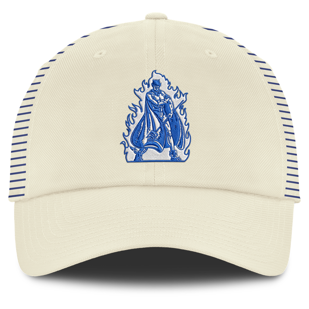 Duke Blue Devils Nike Vault Logo Striped Club Adjustable Hat - White