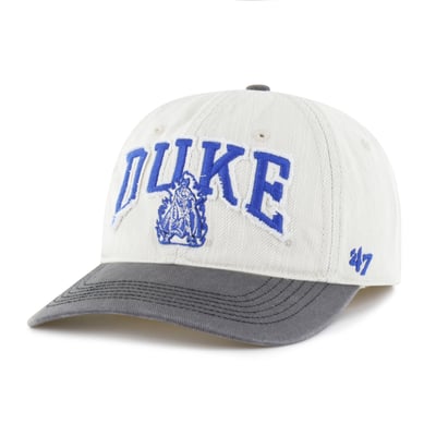  Duke Blue Devils '47 Well Worn Clean Up Stretch Fit Hat - Cream