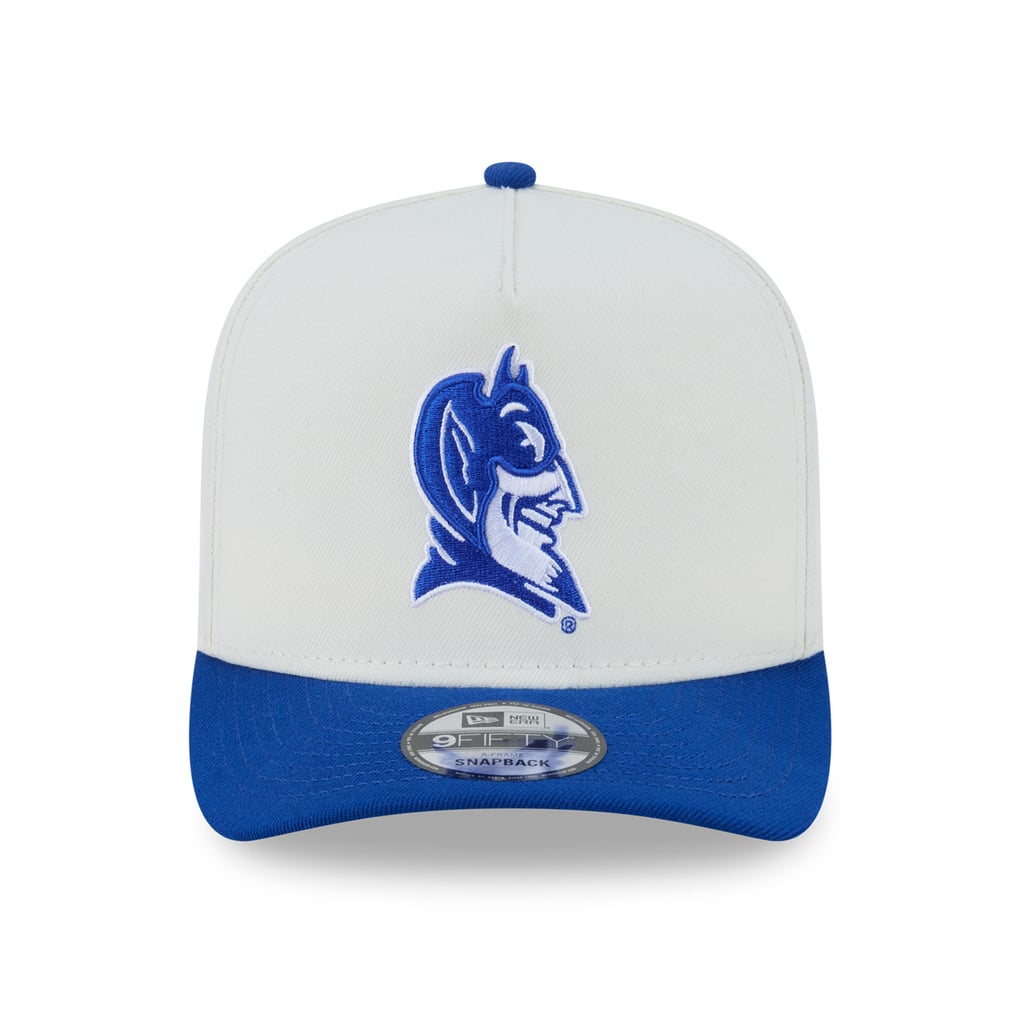 Duke Blue Devils New Era Unisex 9FIFTY A-Frame Snapback Hat - White/Royal