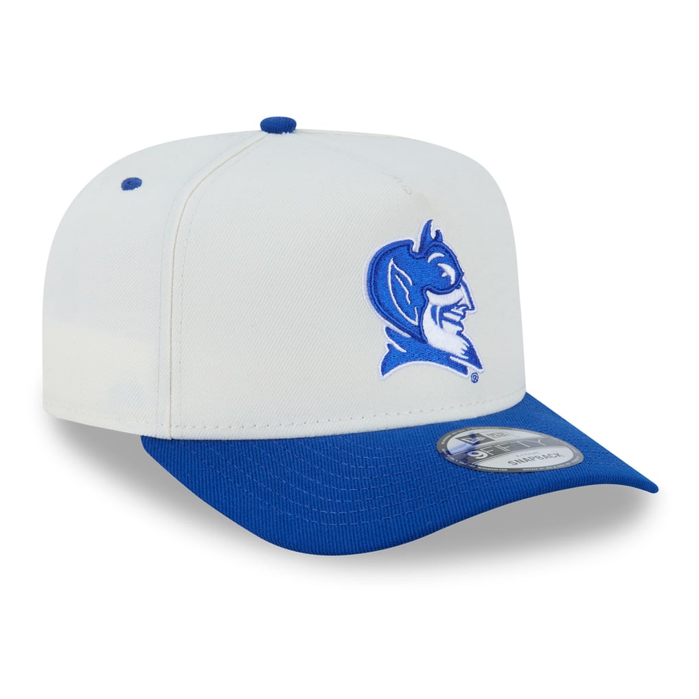 Duke Blue Devils New Era Unisex 9FIFTY A-Frame Snapback Hat - White/Royal