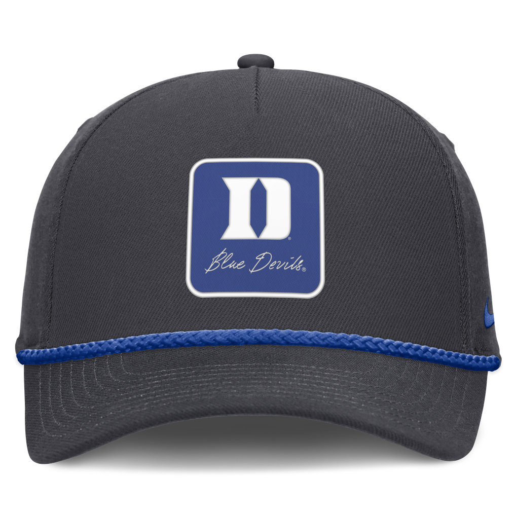 Duke Blue Devils Nike Unisex Script Rope Rise Adjustable Hat - Anthracite