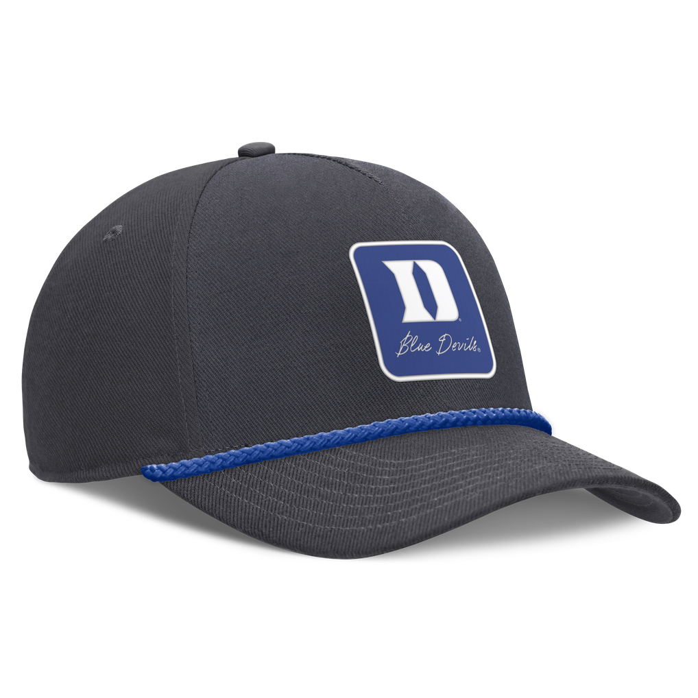 Duke Blue Devils Nike Unisex Script Rope Rise Adjustable Hat - Anthracite