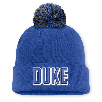 Duke Blue Devils Nike Unisex Letter Mascot Knit Hat with Pom - Royal