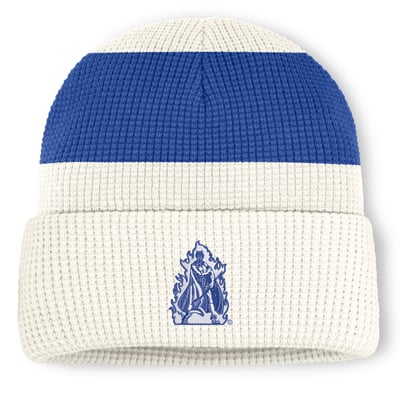  Duke Blue Devils Nike Unisex Legacy Letter Cuffed Knit Hat - White