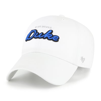 Duke Blue Devils '47 Women's Trendy Script Clean Up Adjustable Hat - White