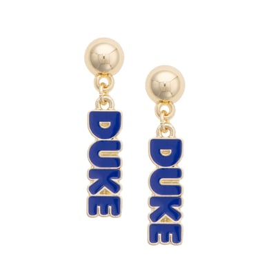 Duke Blue Devils CANVAS Style Women's Nameplate Earrings