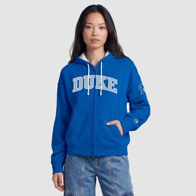 Duke Blue Devils Champion Women's Arch Full-Zip Fleece Hoodie - Royal