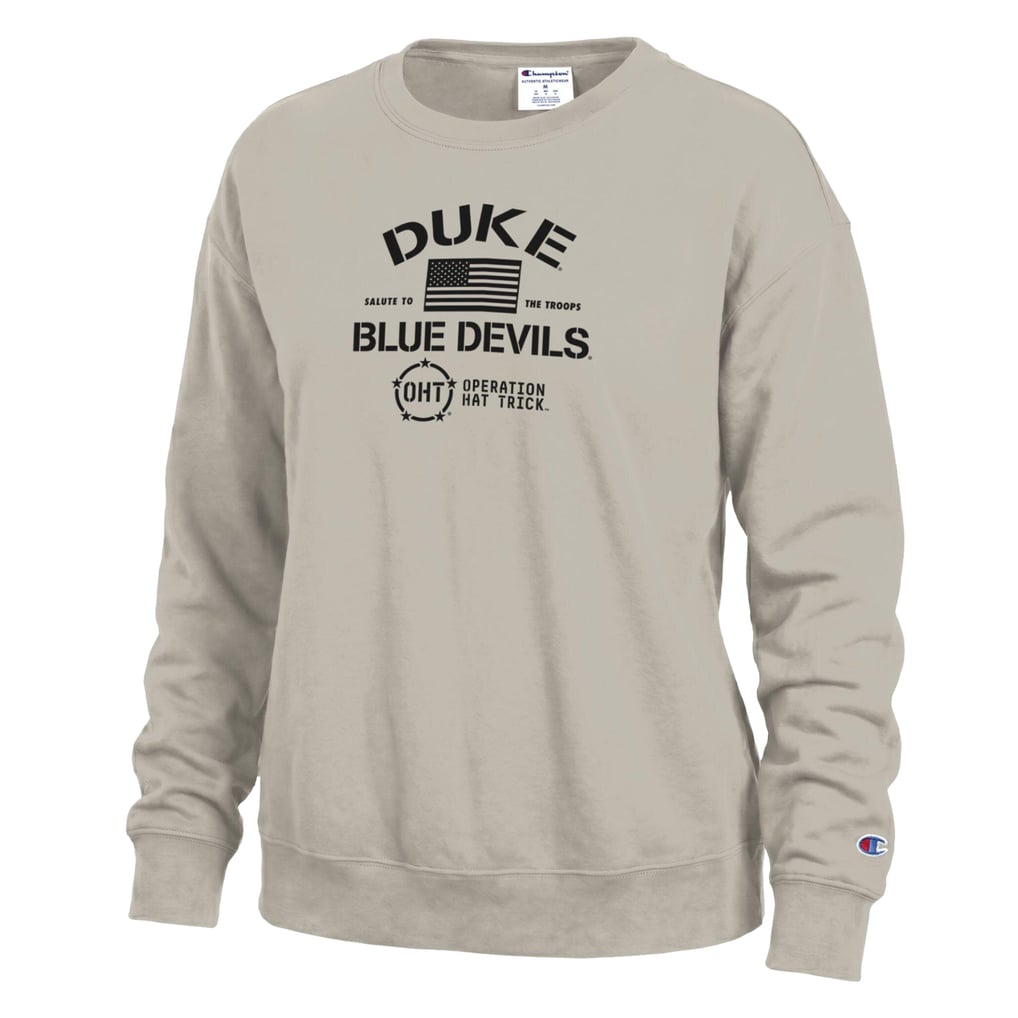 Duke Blue Devils Champion Women's Operation Hat Trick Powerblend Sweatshirt - Tan