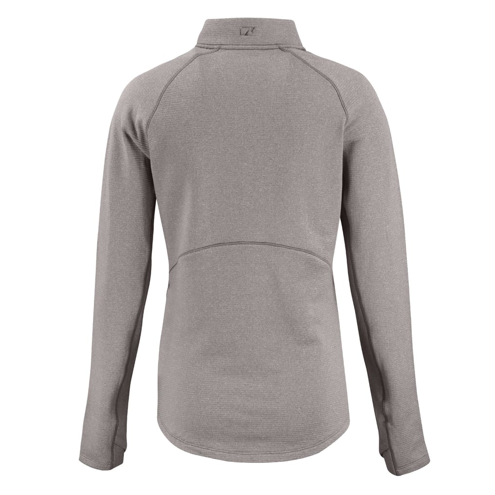 Cutter & Buck Duke Blue Devils Women's Peshastin Eco Fleece Recycled Half-Zip Tri-Blend Jacket - Heather Gray